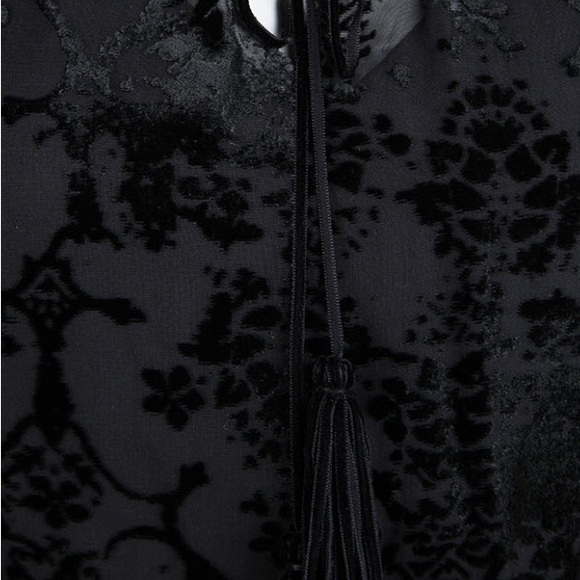 Elie Tahari Charlize Velvet Burnout Maxi Dress 6 - Picture 6 of 9